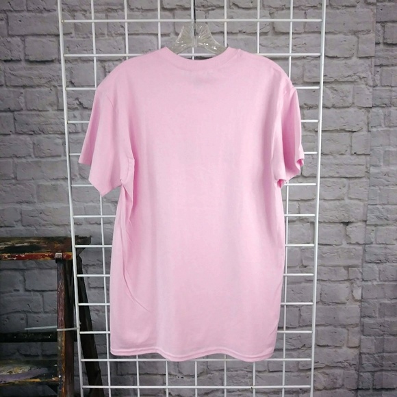 JUST GIVE A MINUTE Pink Graphic Tee Shirt - Picture 5 of 6